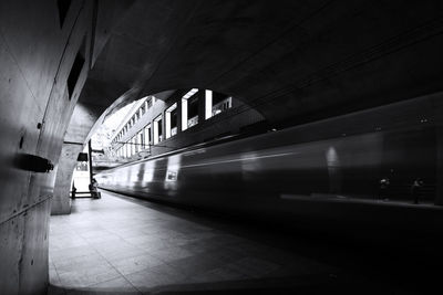 Train at railroad station