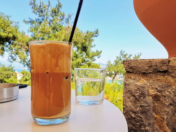 Close-up of drink on table