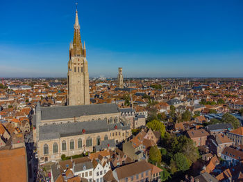 Aerial view of buildings in city