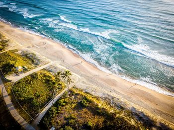 High angle view of beach