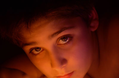 Close-up portrait of cute girl