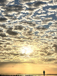 Low angle view of sky during sunset