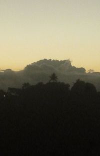 Scenic view of mountains during sunset