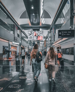 People walking in wet rainy season