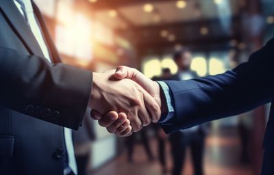 Cropped image of business colleagues shaking hands