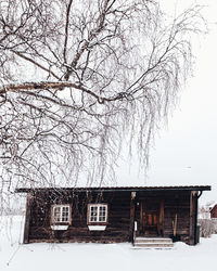 Low angle view of house