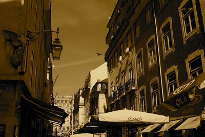 Low angle view of buildings against sky