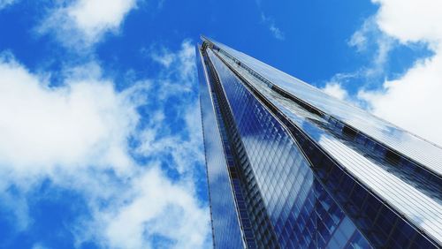 Low angle view of shard london bridge