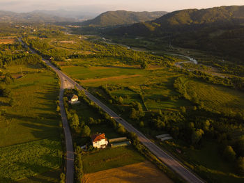 High angle view of landscape