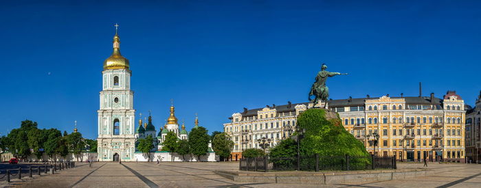 St. sophia square in kyiv, ukraine, on a sunny summer morning