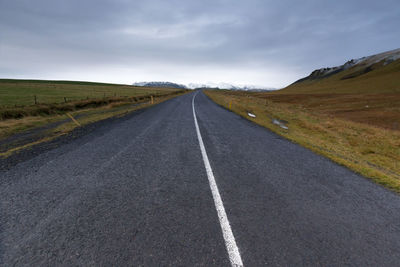 Surface level of country road