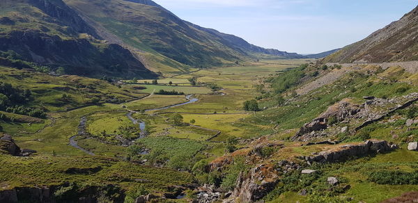 High angle view of landscape against sky