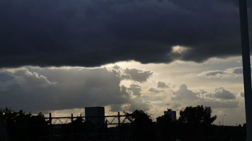 Low angle view of cloudy sky