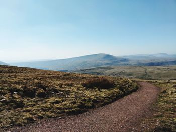 Scenic view of landscape against clear sky