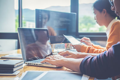 Business people working at desk