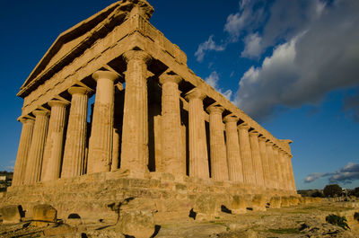 Low angle view of historical building against sky