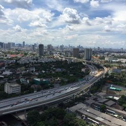 High angle view of cityscape