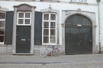 Bicycle in front of building