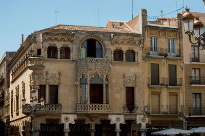 Low angle view of buildings against sky