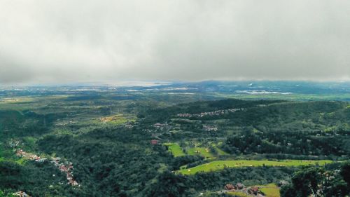 Aerial view of rural landscape