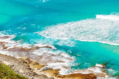 High angle view of beach