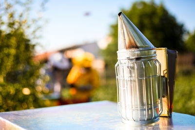 Close-up of drink on table