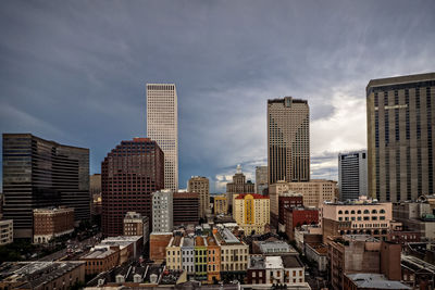 View of skyscrapers in city