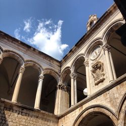 Low angle view of historical building