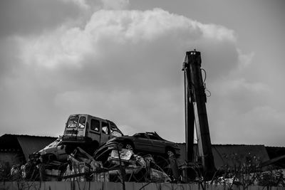 Construction site against sky