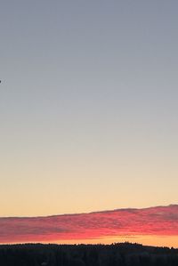Scenic view of field against sky during sunset