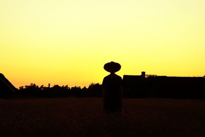 View of orange sky at sunset