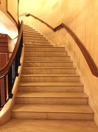 Low angle view of spiral stairs