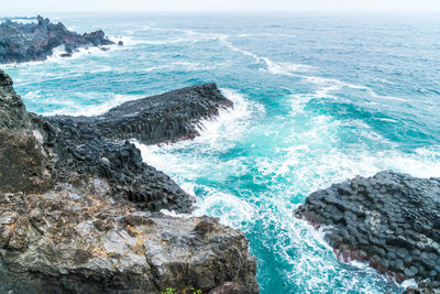 Scenic view of sea shore