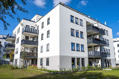 Modern multi-family apartment building seen in berlin, germany