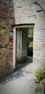 Closed door of old building