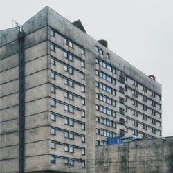 Low angle view of modern building against sky