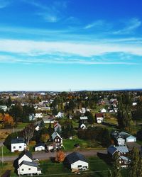 High angle shot of cityscape