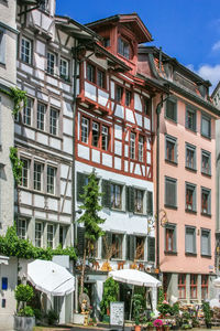 Low angle view of buildings in city