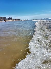 View of sea against clear sky