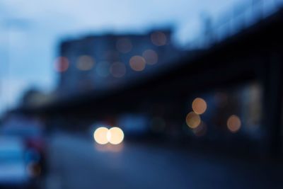 Defocused lights at night