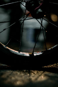 High angle view of metal fence