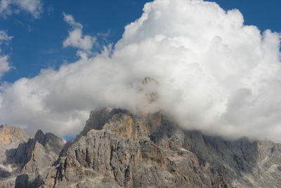 Panoramic view of rocky mountains against sky