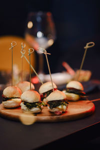 Close-up of food on table