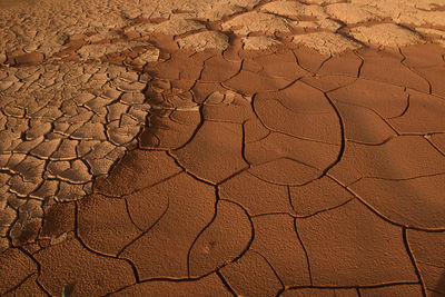 Full frame shot of cracked land