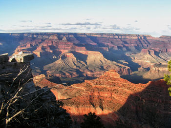 Sunset lighting the grand canyon.