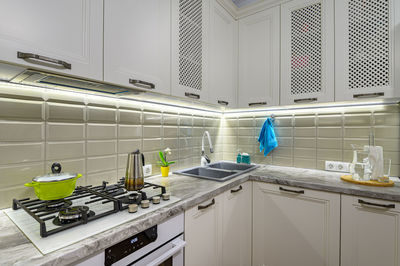 Interiors of kitchen at home