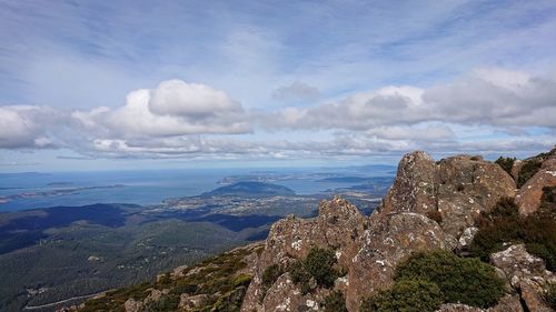 Scenic view of mountain against sky