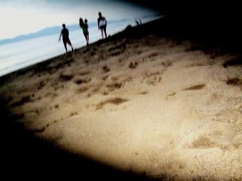 View of people on beach