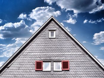 Low angle view of building against sky