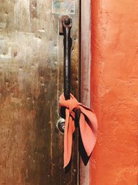Close-up of door handle